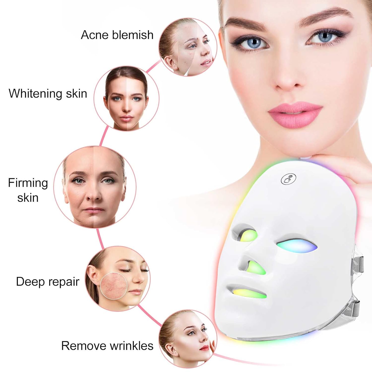 7-Colors LED Therapy Face Mask