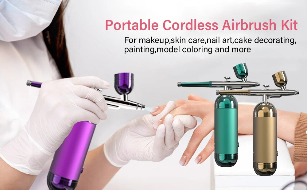 Wireless Nail Air brush with Compressor