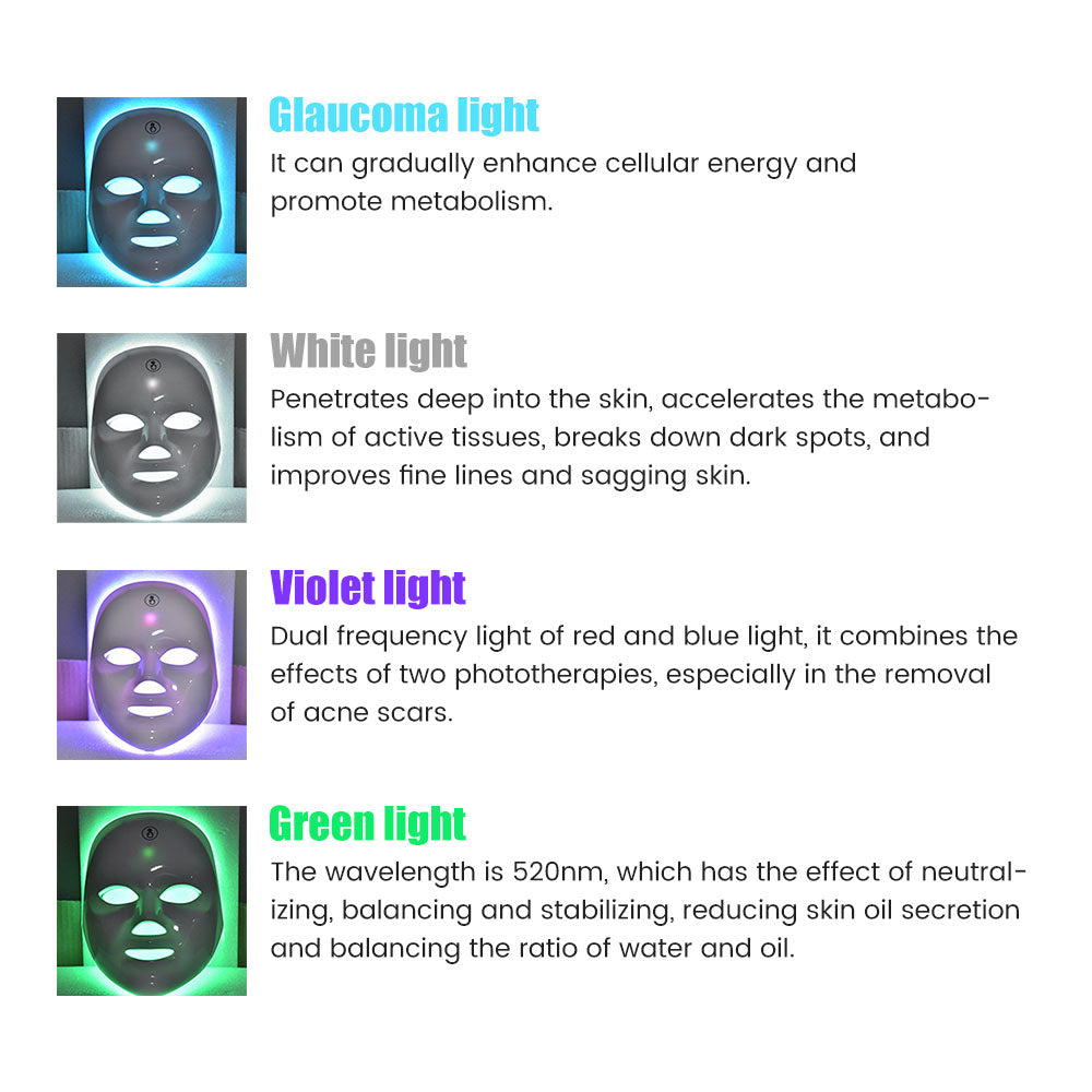 7-Colors LED Therapy Face Mask