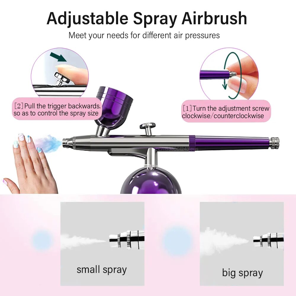 Wireless Nail Air brush with Compressor