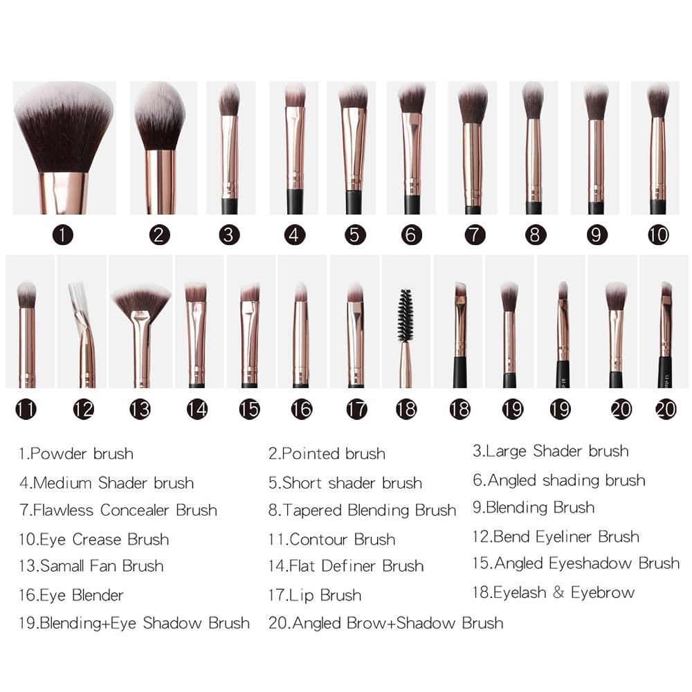 20-Piece Eye Makeup Brush Set